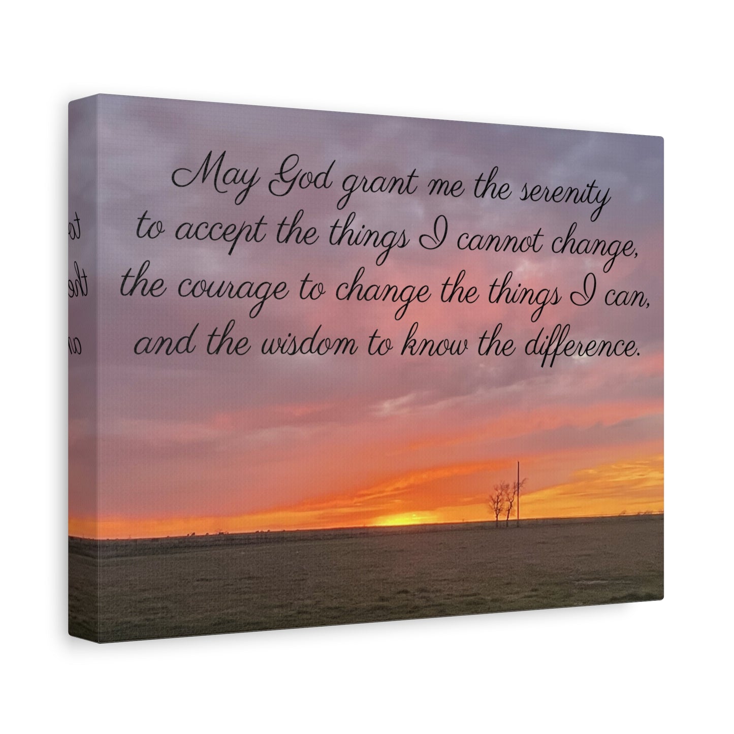 Serenity Prayer Sunset Sign - Wall Art