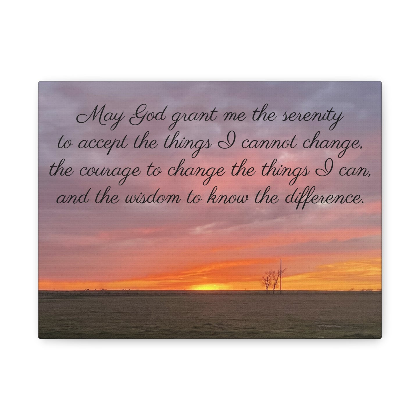 Serenity Prayer Sunset Sign - Wall Art