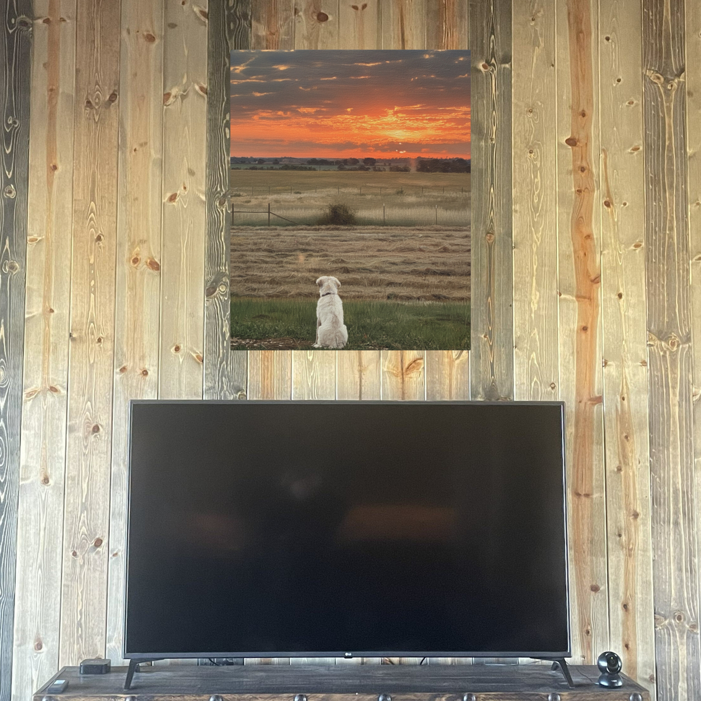 Watching Sunrise at the Ranch - Matte Canvas Wall Art
